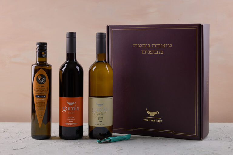 גמלא סנג'ובזה, גמלא בלאנקו, שמן זית "ארץ גשור", פותחן.